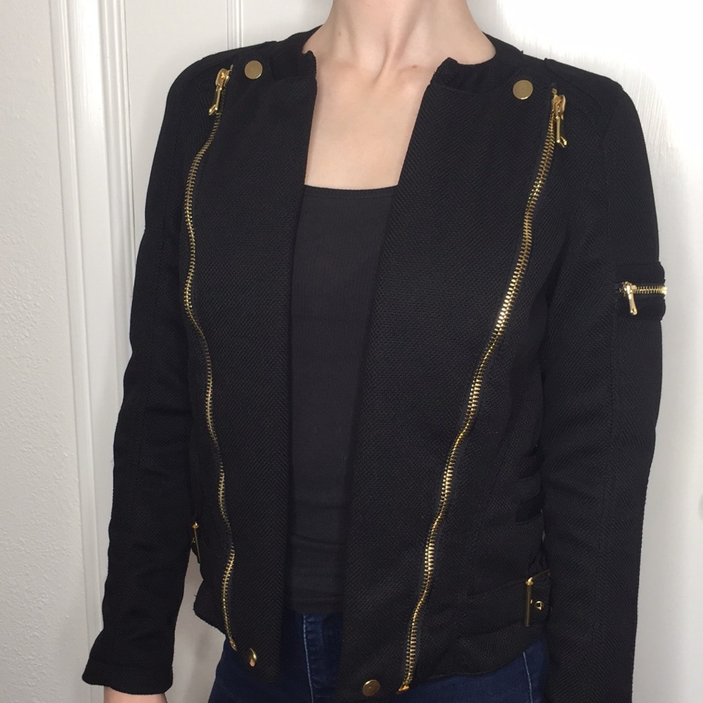 K.Zell Black with Gold Zipper Jacket